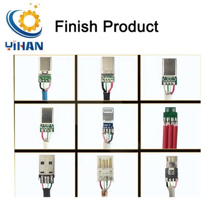 Μηχανή κατασκευής καλωδίων USB για την κοπή, απομάκρυνση και συγκόλληση για τερματικά τύπου C