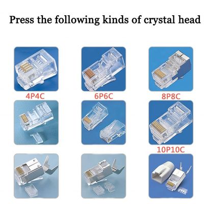 RJ45 Μοδική μηχανή συσκόρπισης 0.5T Δυνατότητα συσκόρπισης Εφαρμόσιμο εύρος 2P2C-8P8C